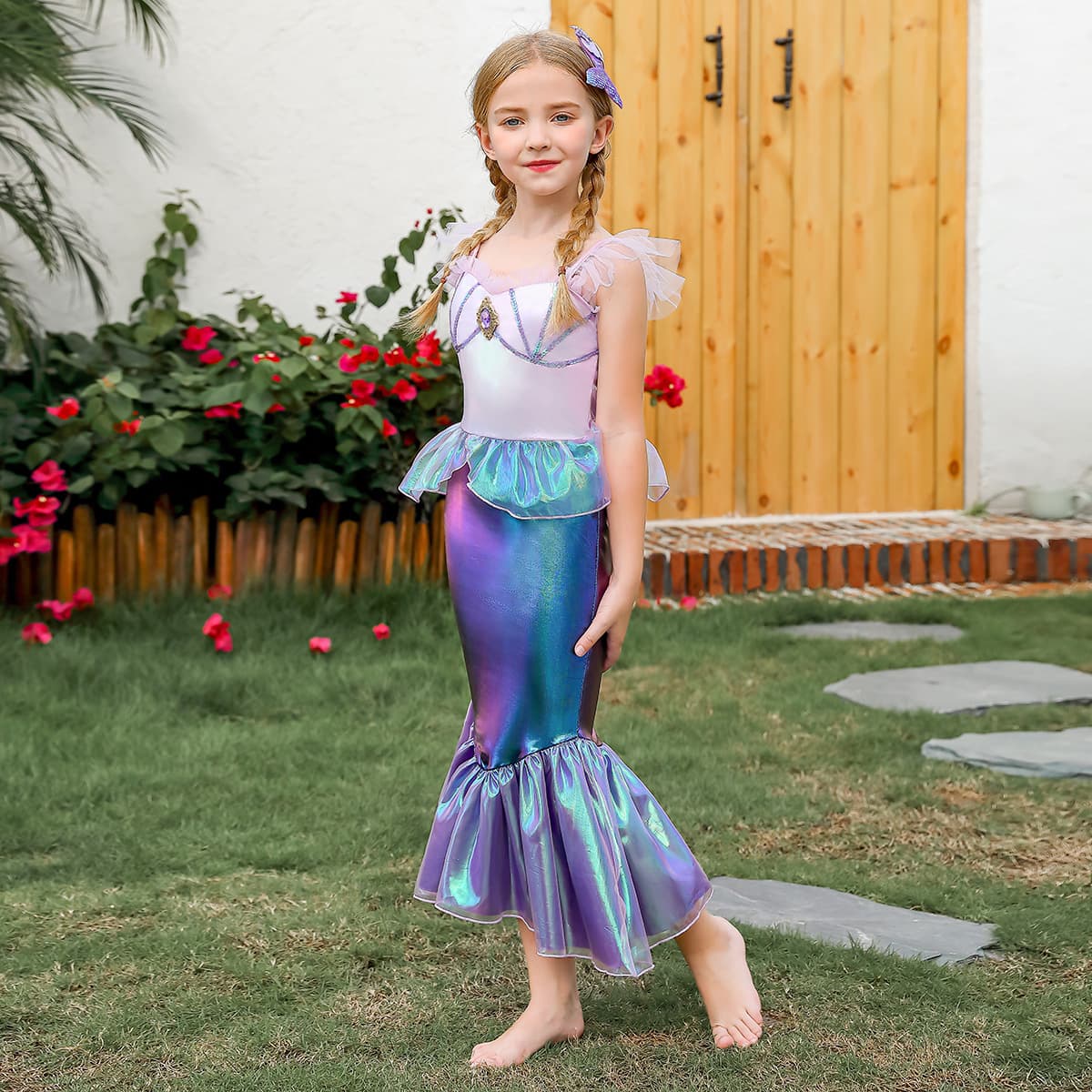 Children's brand small princess costume, dress with sleeves 4