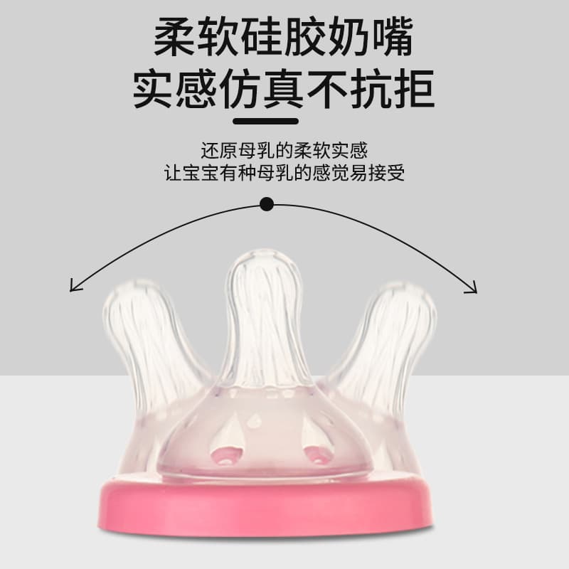 (Wholesale), children's handle for new born with glass, silicone shatterproof pacifier, anti-colic bottle detergent 3