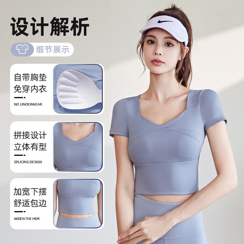(Cross-border trading), yoga clothing, elastic sports set for training for gym, tight, for running 2