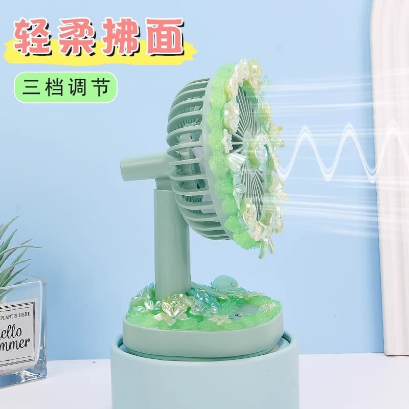 Cream air fan, handheld materials set, DIY, children's handmade diy, Birthday gift 3