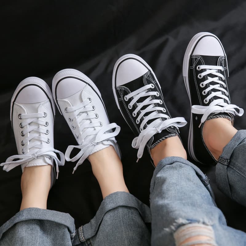 Low cloth espadrilles for men and women, trend retro sneakers for leisure for students with shoelaces, Korean style