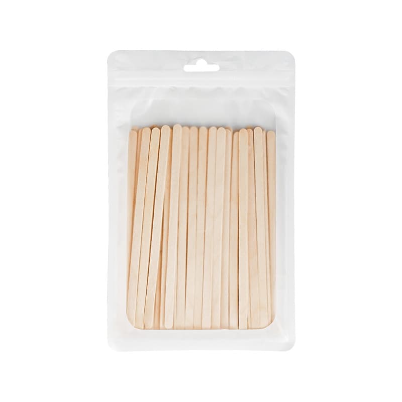 Disposable waxed wood stick for hair removal, 100 pieces in log bag, beauty hair removal wax stick, wax stick, tongue depressor stick 5