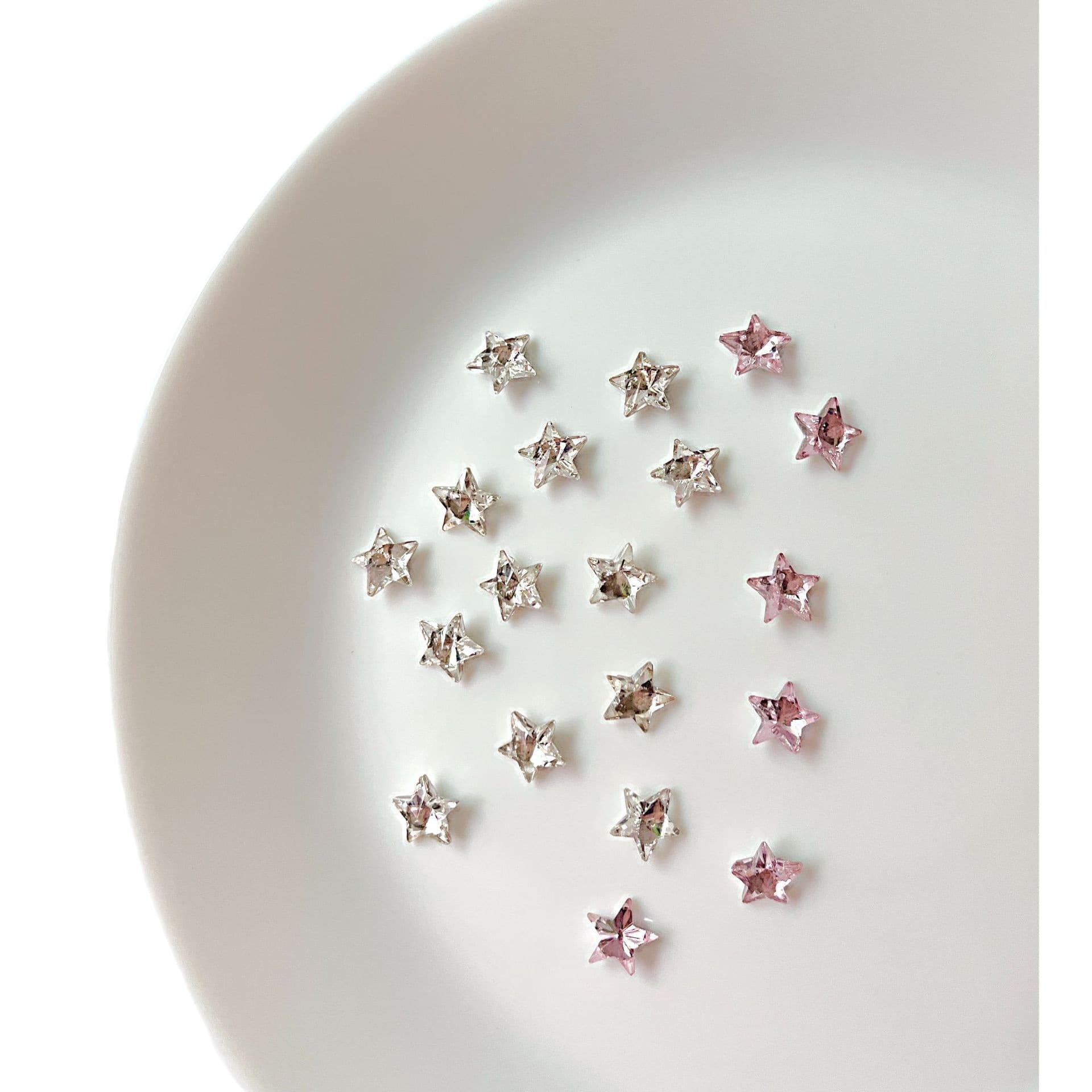Cross -mirror hot -selling pentagonal glass diamond super flashing nail accessories multi -cut crystal jewelry accessories rhinestone 5