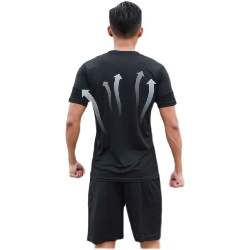 Summer quick dry sports suit, T-shirt, men's basketball uniform for gym, shorts, trousers, set, for running 5