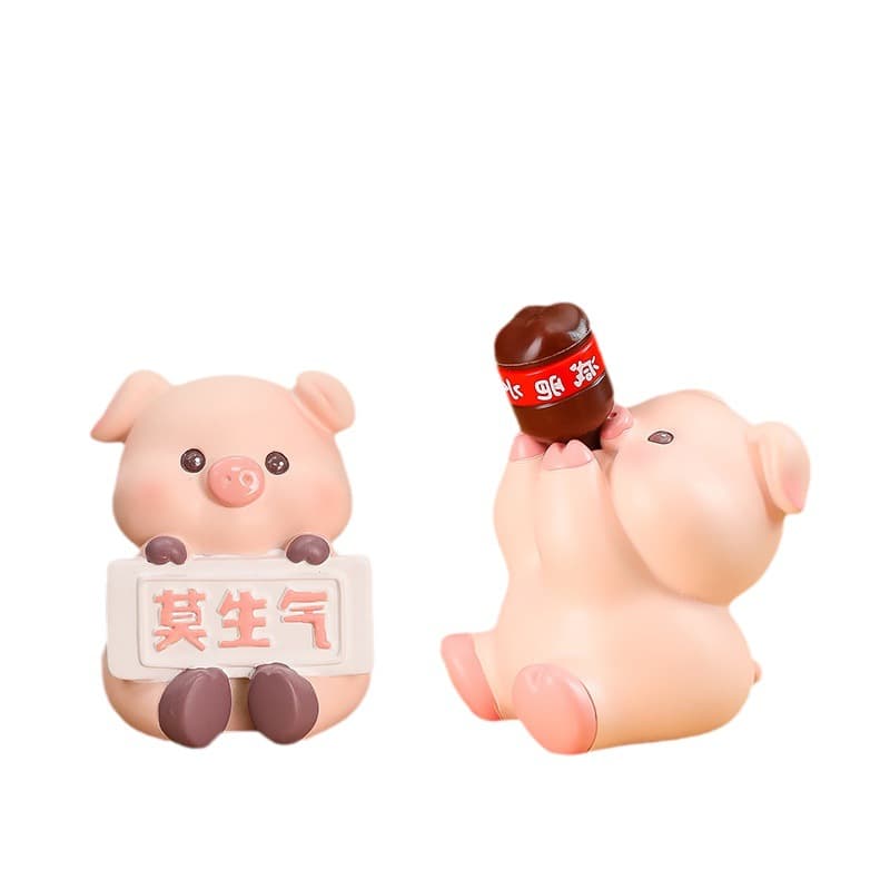 Mo is angry to unzip pig office decoration ornaments animal unzip cartoon school season teacher birthday gift female 5