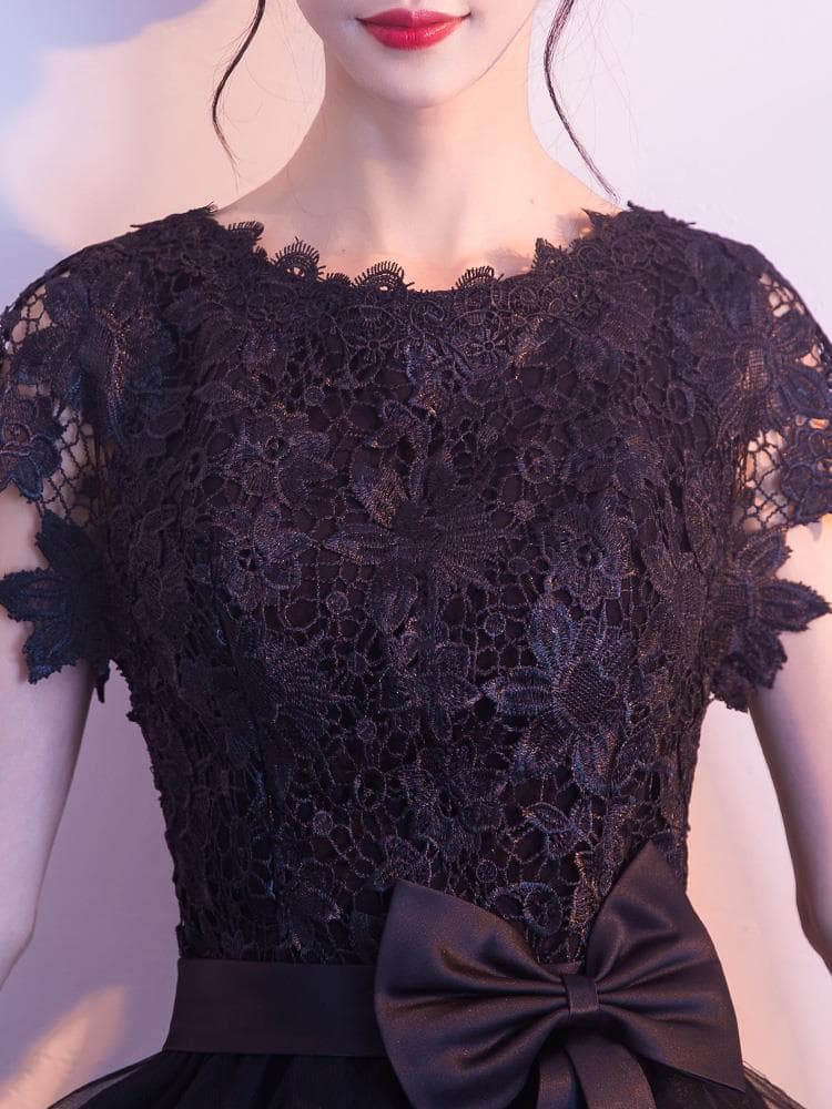 Black wedding dress, evening dress, elite skirt, for teenagers 4