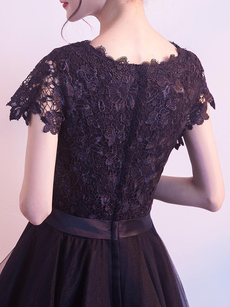 Black wedding dress, evening dress, elite skirt, for teenagers 5