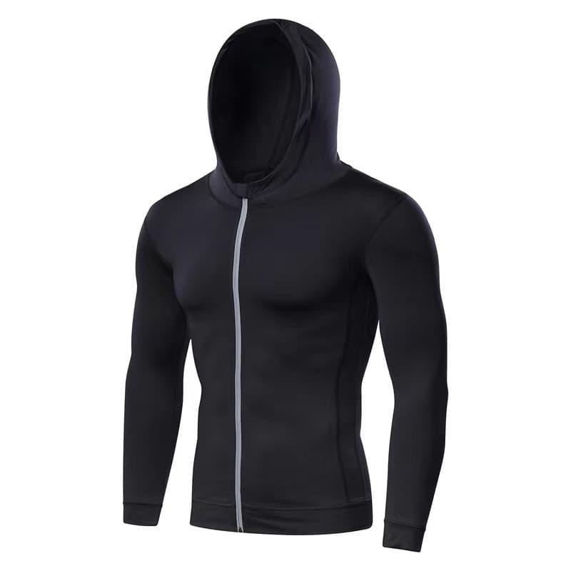 (Wholesale), men's sports quick dry jacket for gym, travel long-sleeve for training, tight, for running 3