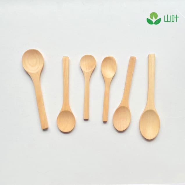 Spoon, wooden coffee tableware for home use, with your logo imprint 2
