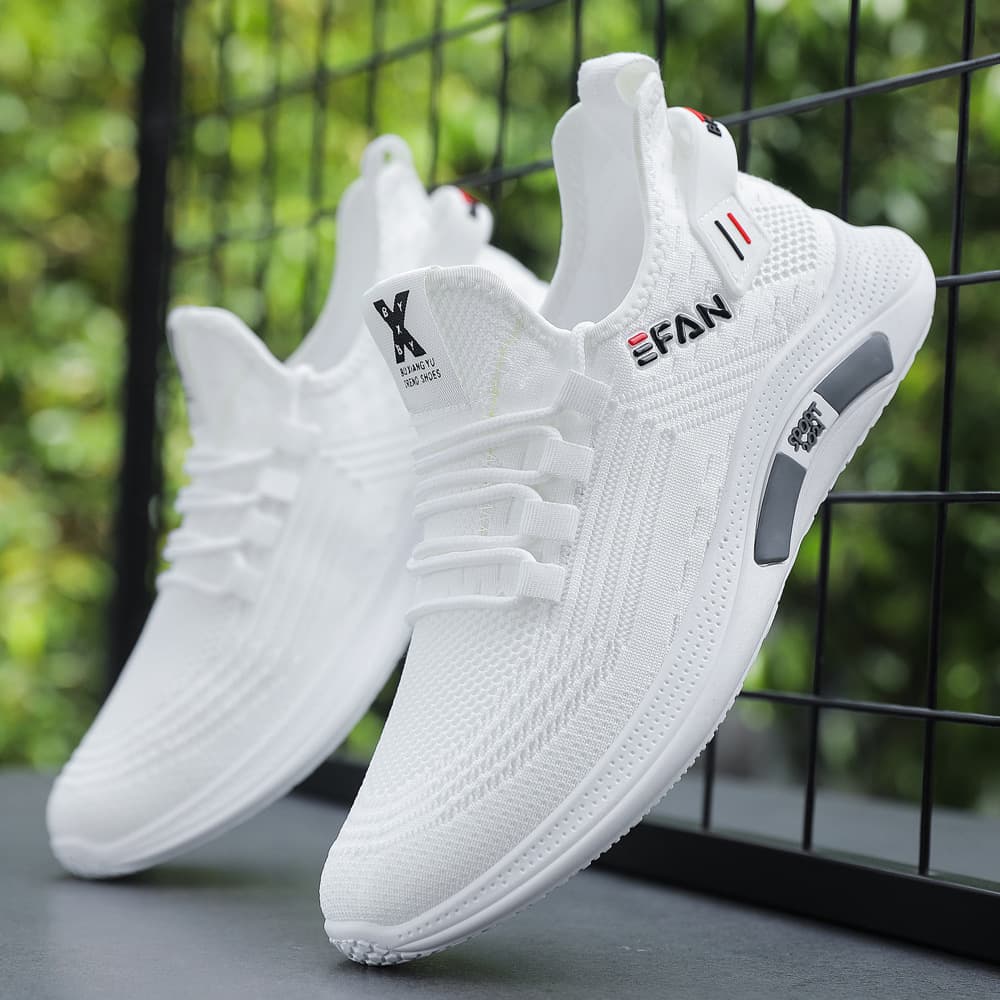 (Cross-border trading), (Wholesale), breathable trend universal casual lightweight white sneakers, soft sole 4
