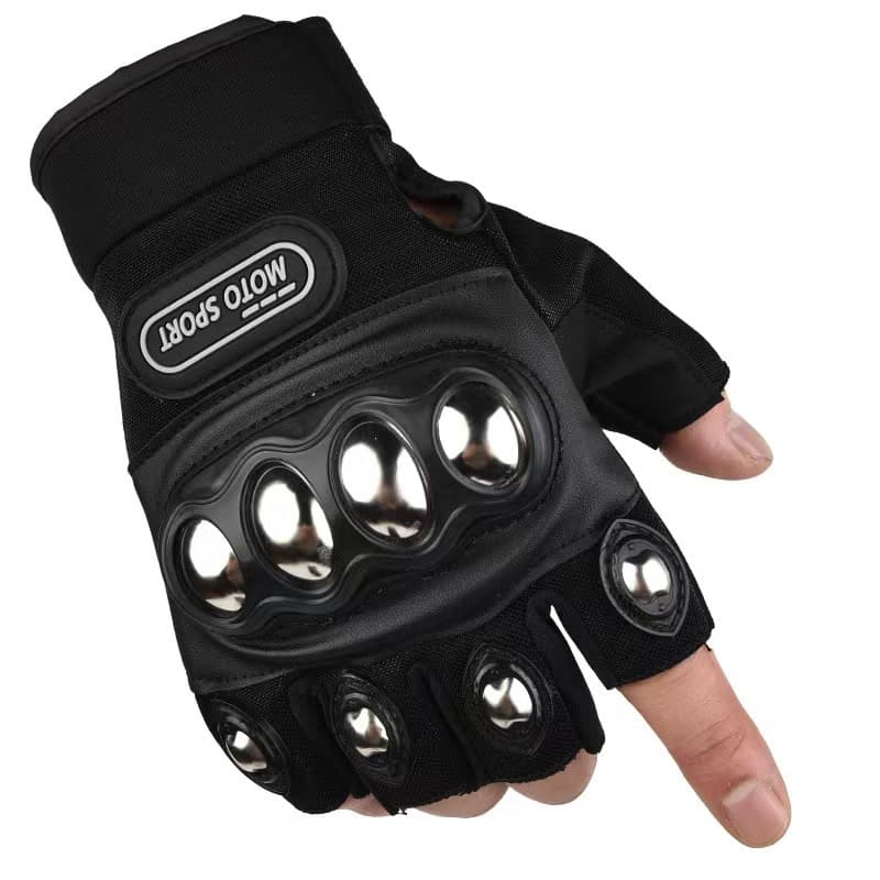 Men's gloves stainless steel, travel mountain non-slip equipment for training for adults, fingerless 2