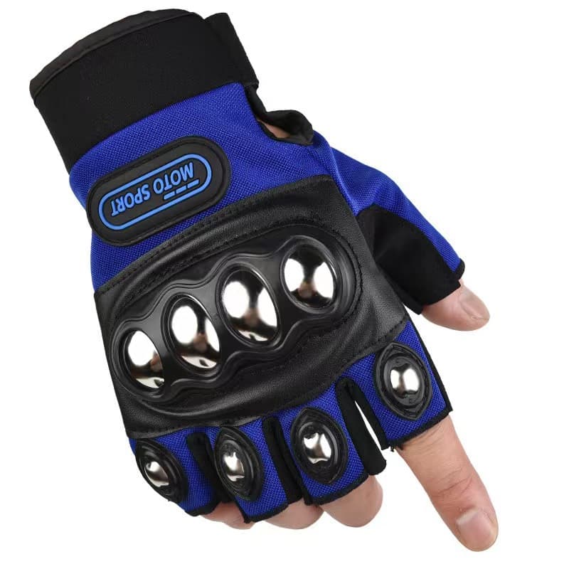 Men's gloves stainless steel, travel mountain non-slip equipment for training for adults, fingerless 3