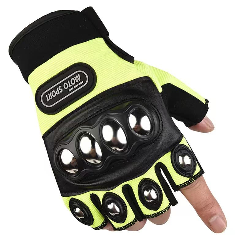 Men's gloves stainless steel, travel mountain non-slip equipment for training for adults, fingerless 4