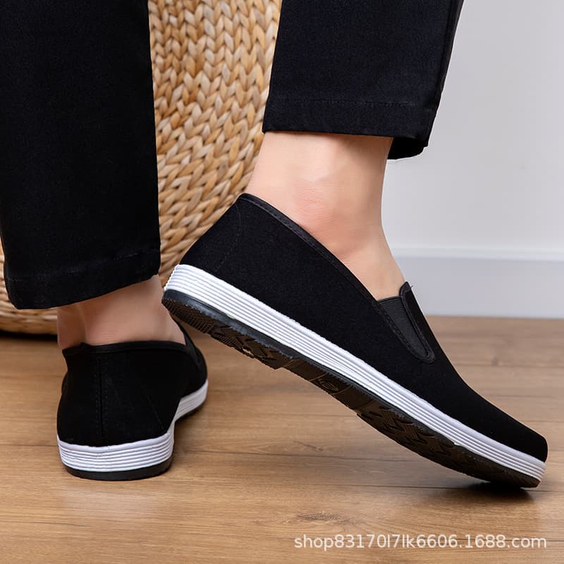 Summer Beijing cloth shoes spot supply men's cloth shoes thousands of bottom beef tendon bottom wholesale black old cloth shoes single shoes 4