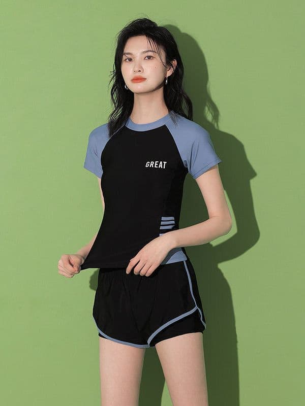 Summer split brand swimwear for leisure, swimming accessory for students for swimming