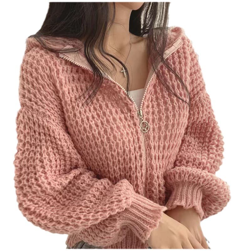 Demi-season hoody, cardigan, shirt, sweater with zipper, jacket, 2023, Korean style, casual style 5