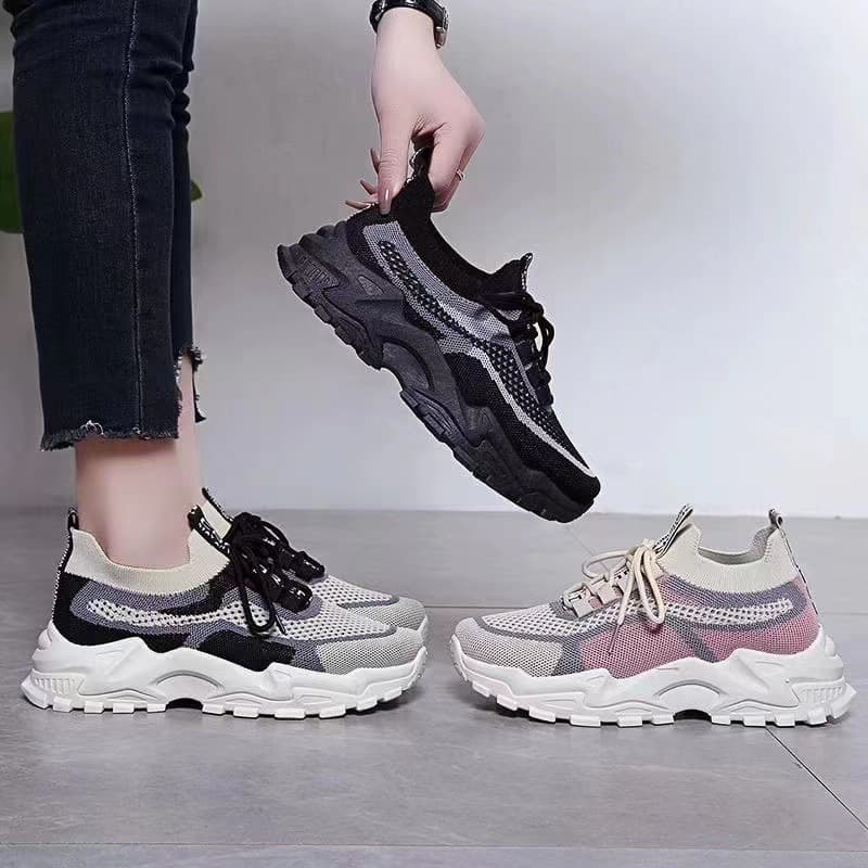 (Cross-border trading), (Wholesale), summer women's trend breathable sneakers, for teenagers, made with flyknit technology 3