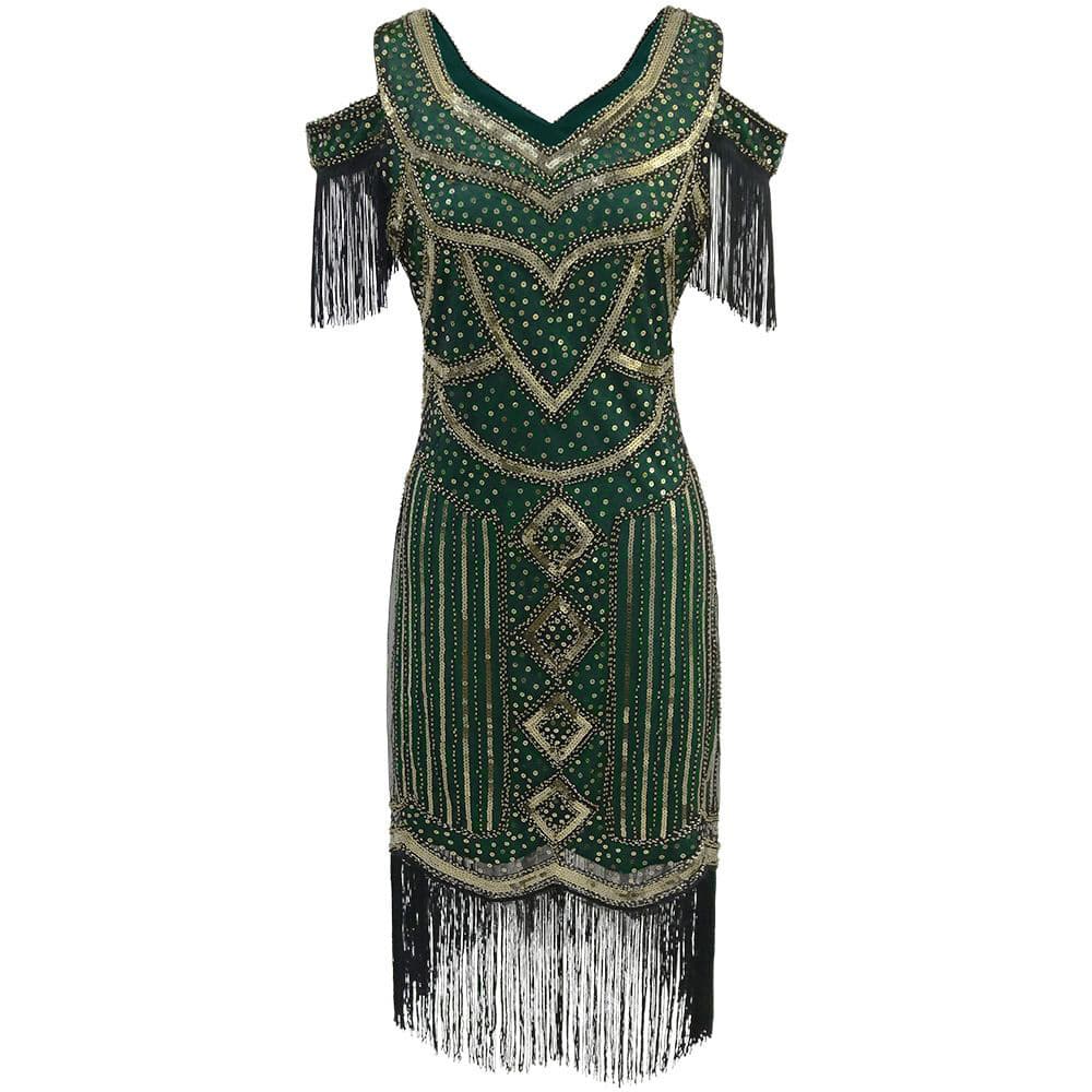 Retro elite evening dress, European style, with sequins 3