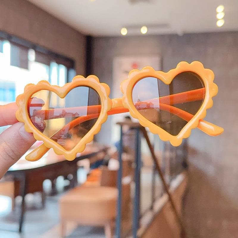 Children's glasses, cute sunglasses for men and women girl's heart-shaped, UV protection 4