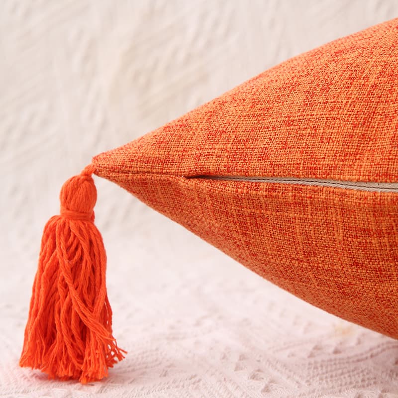 (Wholesale), sofa, solid color square breathable pillow, cotton and linen 4