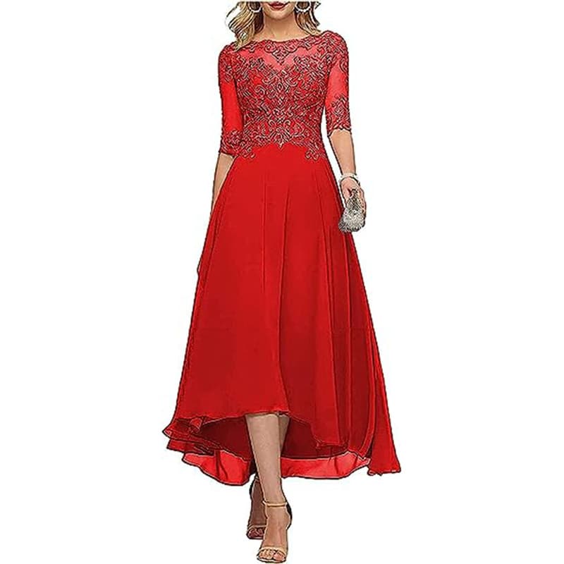 (Cross-border trading), elegant multicoloured shiffon lace evening dress, Amazon, European style, graduation party 5