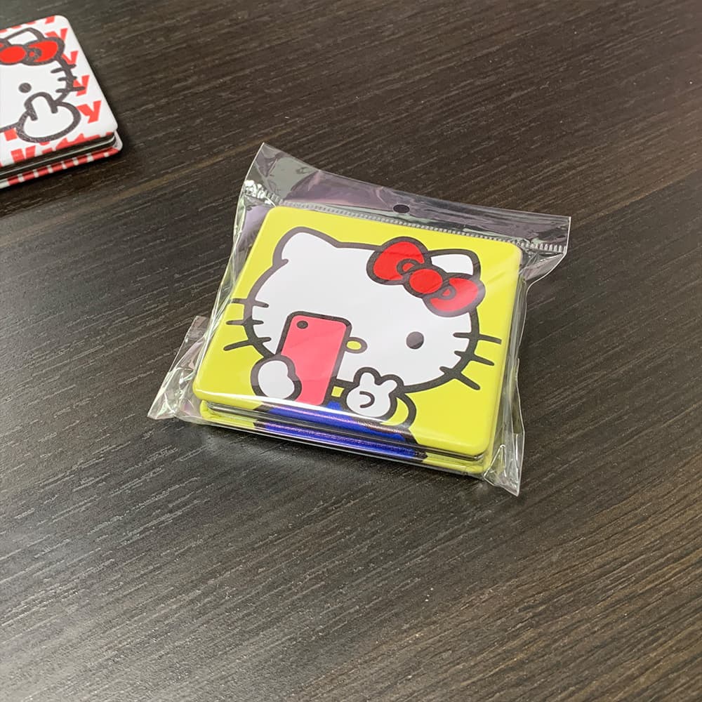 Hello kitty, cute handheld folding mirror for students, kitten, custom-made, print 4