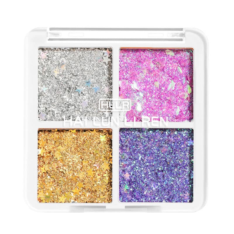 June 1st stage performance large sequined four-color eyeshadow 61st party dance stage fine glitter 4-color sequined eyeshadow 5
