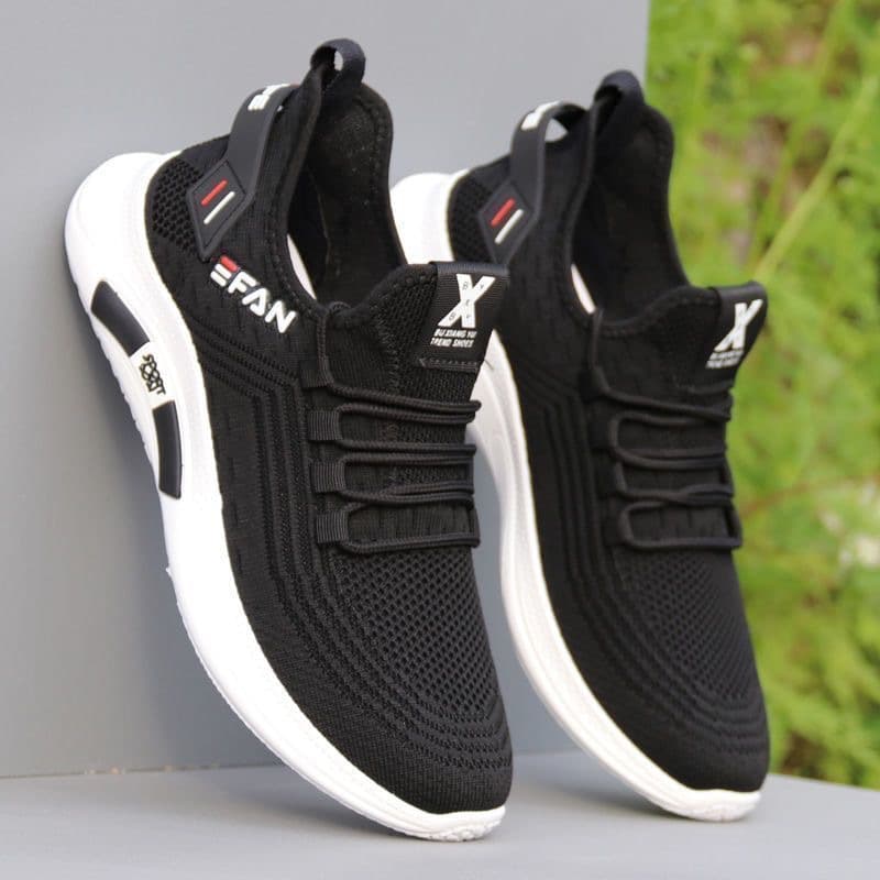 Non-slip fashionable breathable thin white lightweight casual running sneakers, Korean style, soft sole, antibacterial treatment 2