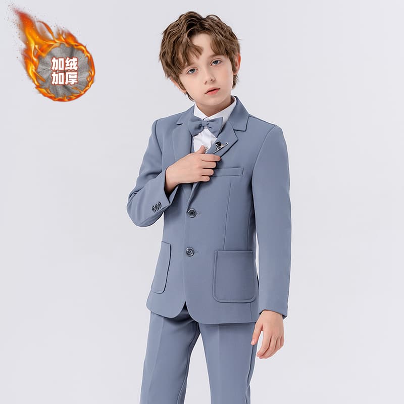 Children's suit, autumn dress, solid color flower boy costume, piano 3