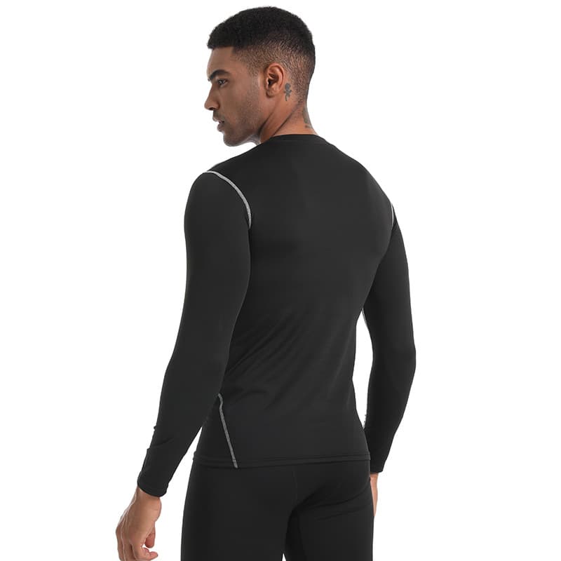 Men's base basketball uniform for gym, body-friendly sports quick dry long-sleeve for training, tight, for running 3