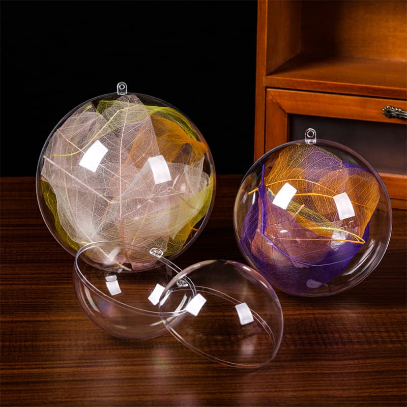 Cross -border hot -selling plastic ball Christmas ball acrylic hollow ball holiday decoration ball PS hanging ball hanging jewelry transparent ball 2