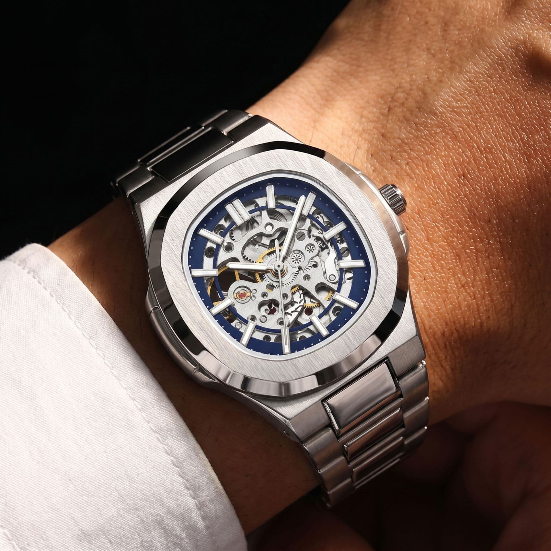 (Cross-border trading), double-sided swiss watch, mechanical waterproof mechanical watch, men's men's watch, fully automatic 2
