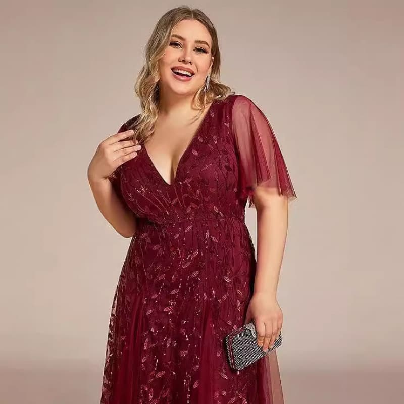 (Cross-border trading), bridesmaid dress, evening dress, European style, plus size, "fish tail" cut, slim fit 3