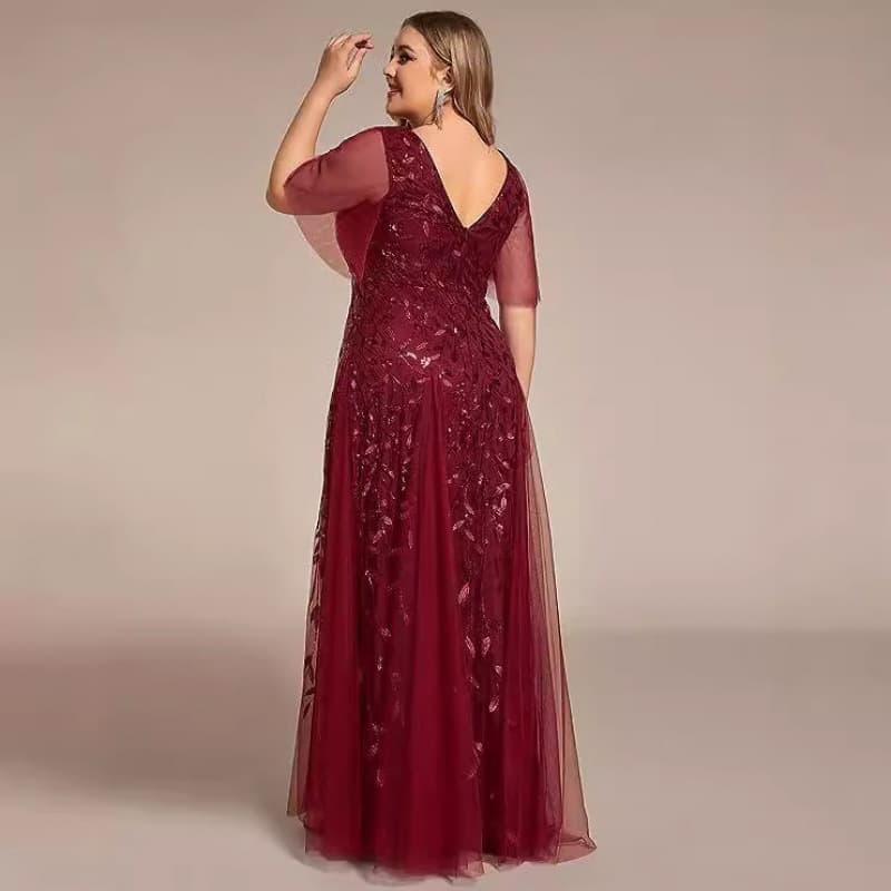 (Cross-border trading), bridesmaid dress, evening dress, European style, plus size, "fish tail" cut, slim fit 4