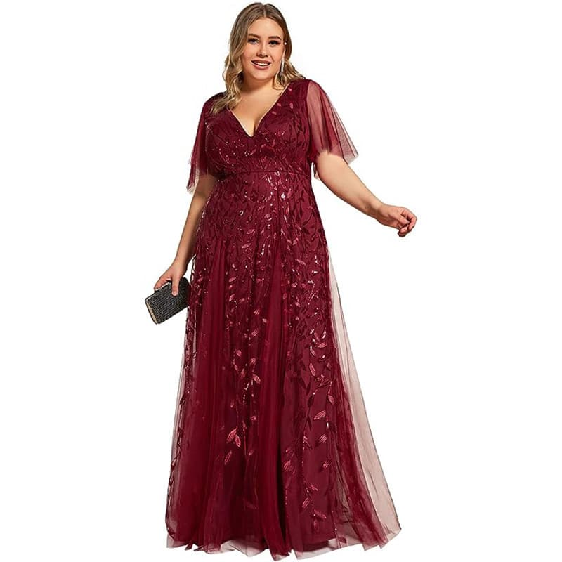 (Cross-border trading), bridesmaid dress, evening dress, European style, plus size, "fish tail" cut, slim fit 5
