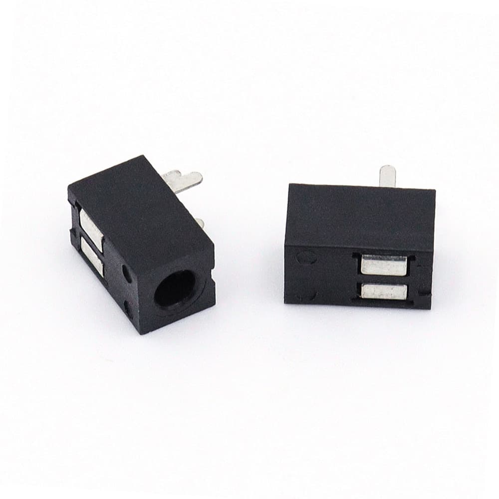 2.5mm headphone jack PJ-210W fully plastic flat mouth headless three-pin plug-in charging interface audio stand with back cover 3