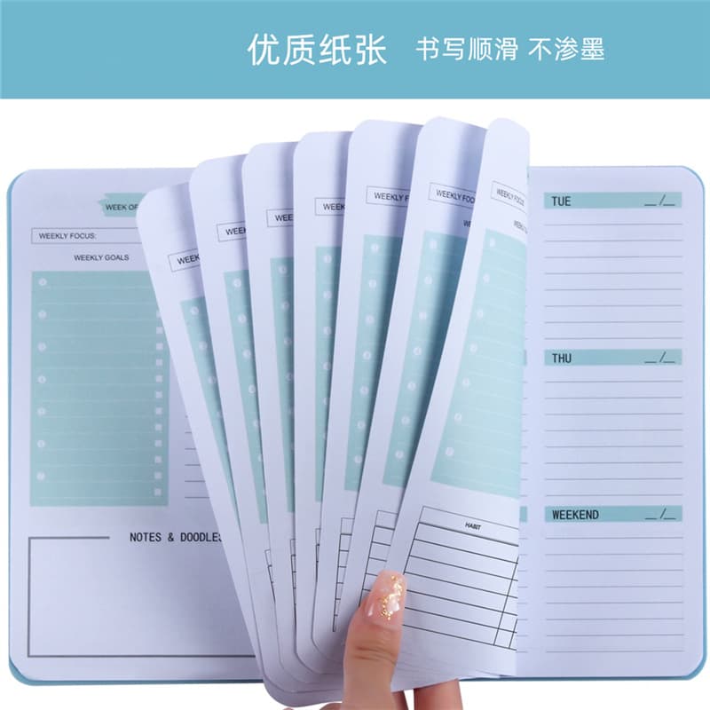 Custom Cross -border Weekly Plan This A5 coil is a notebook office planning every week to plan a high -value English schedule 2