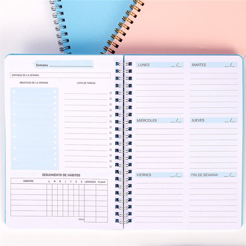 Custom Cross -border Weekly Plan This A5 coil is a notebook office planning every week to plan a high -value English schedule