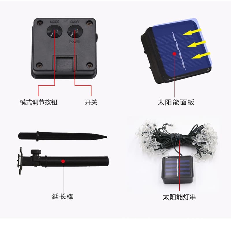 LED bulb solar-powered, travel Christmas lights for camping 4