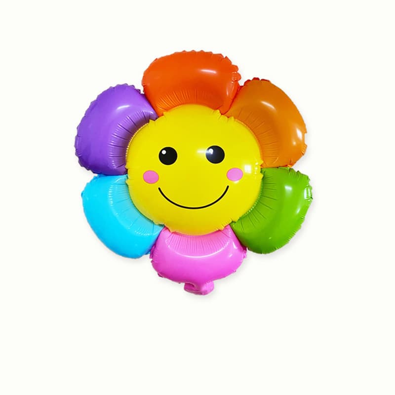 Color Sunflower Aluminum Film Balloon Balloon Smile Daisy Ceremony Festive Ceremony Festival Decoration Flower Flower Steaming Ball 4