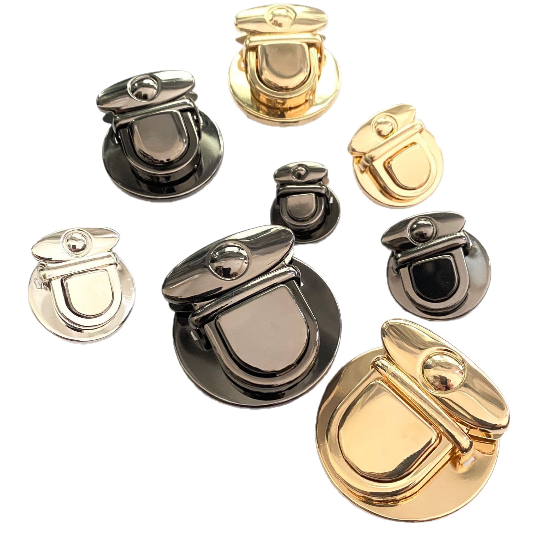 Manufacturer luggage hardware accessories mortise lock bag handbag metal lock round press lock diy iron duckbill mortise lock 5