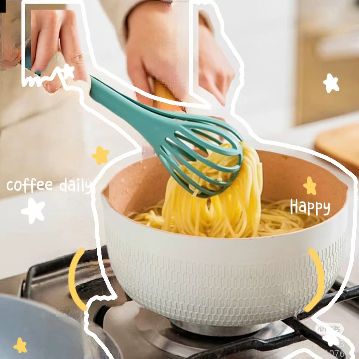 Multifunctional three -in -one eggs, food clamping baked baking tool, egg mixing rod manual egg beater 3