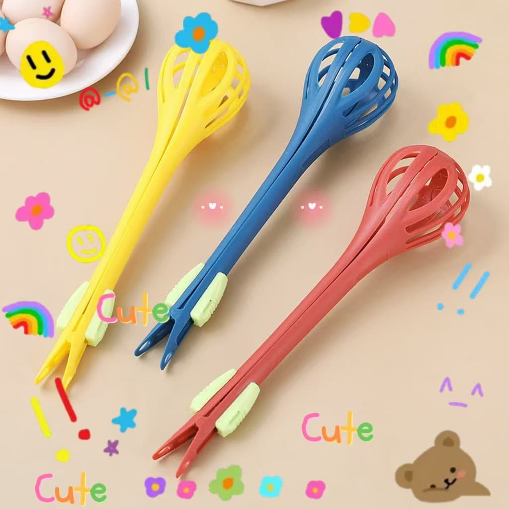 Multifunctional three -in -one eggs, food clamping baked baking tool, egg mixing rod manual egg beater