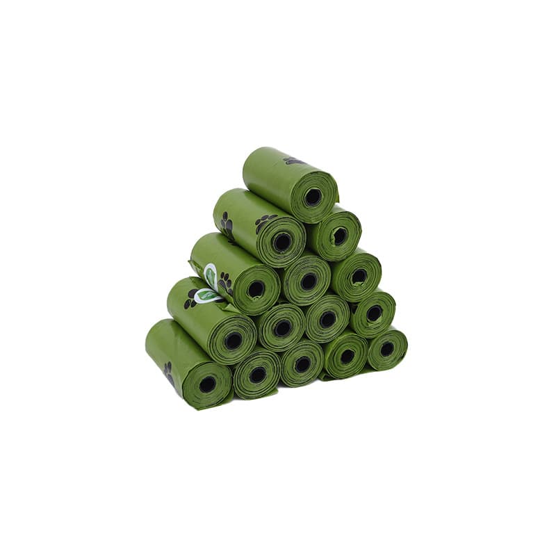 Printed pet garbage bag 22*30 biodegradable pet cat and dog toilet bag Portable rolling toilet bag 4