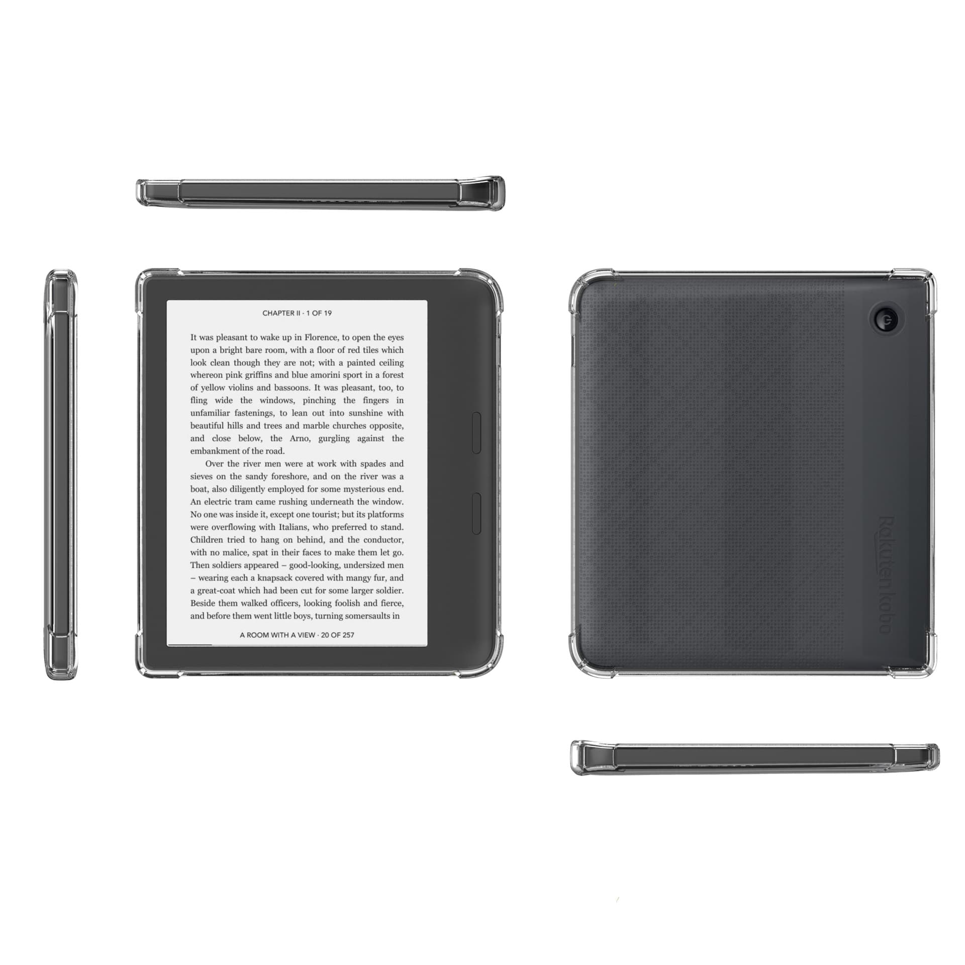 Applicable Kobo libra 2 e -book reader protective cover 7 -inch quadrilateral airbag anti -drop transparent TPU soft shell 2