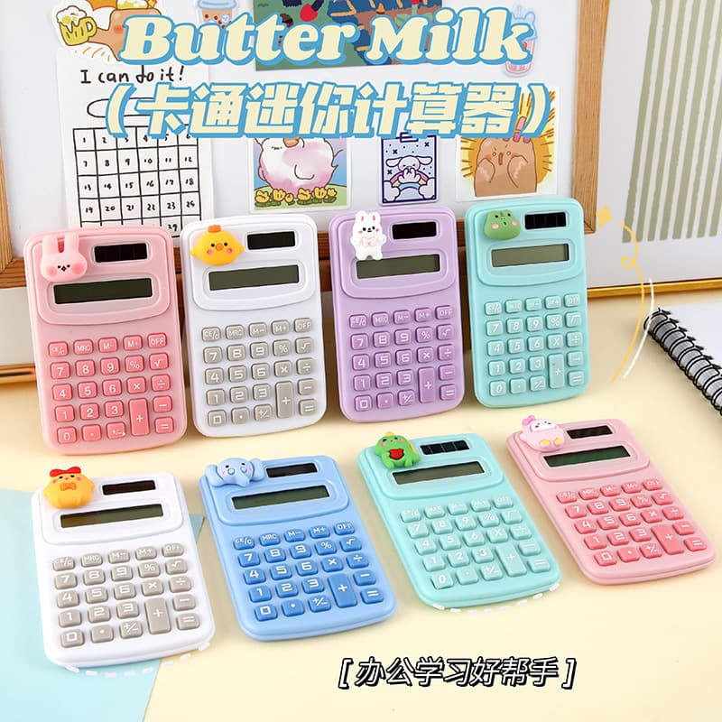 Cartoon Cute High Value Calculator Portable Mini Student Computer Candy Color Silent Calculator Wholesale 3