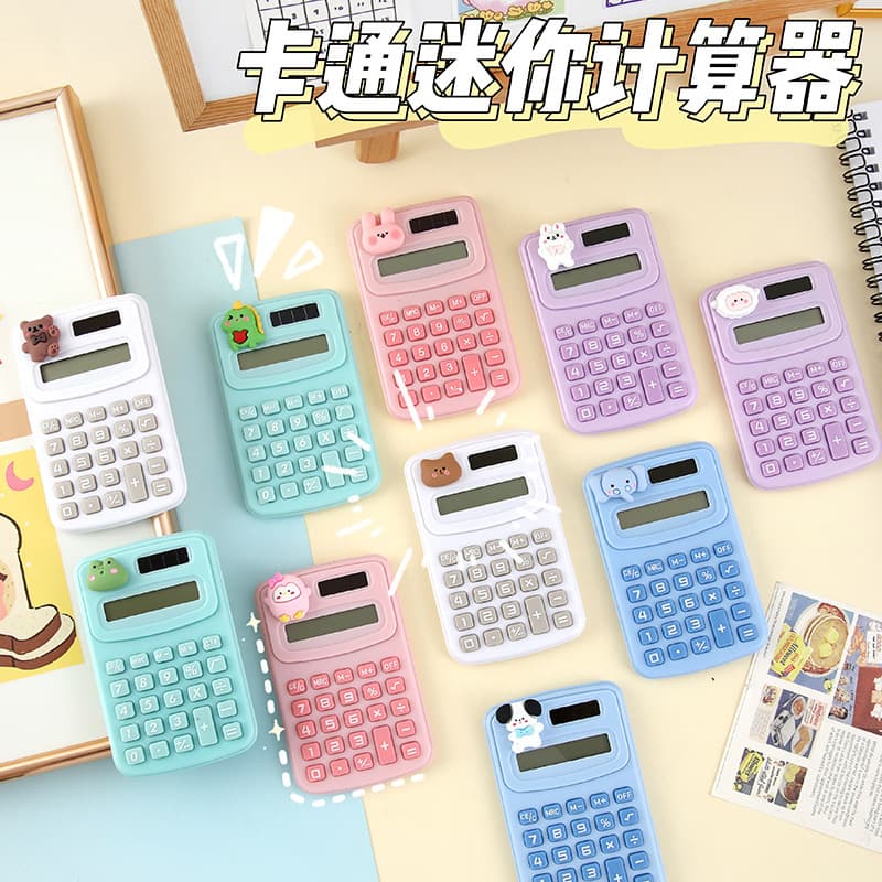 Cartoon Cute High Value Calculator Portable Mini Student Computer Candy Color Silent Calculator Wholesale 4