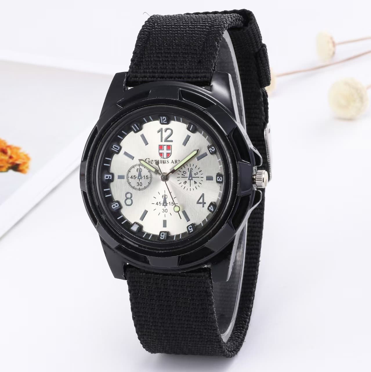 New woven belt military watch Gemius Swiss fashionable Swiss sea, land and air army military watch sports watch wholesale 4