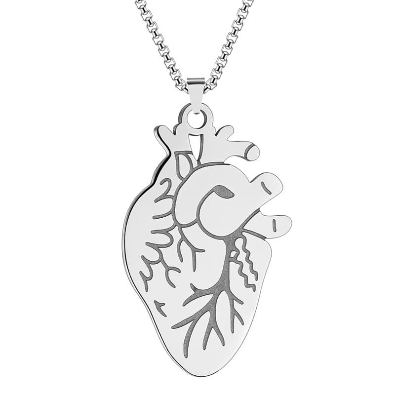 Physiological heart stainless steel, necklace, pendant, Birthday gift 4