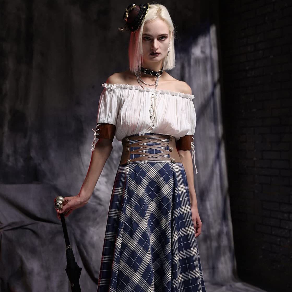 2023 new PARTY European and American short -sleeved female Renaissance medieval top 2